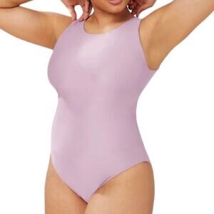 Andie Swim Corsica High Neck One Piece Swimsuit Women's Small Lavender